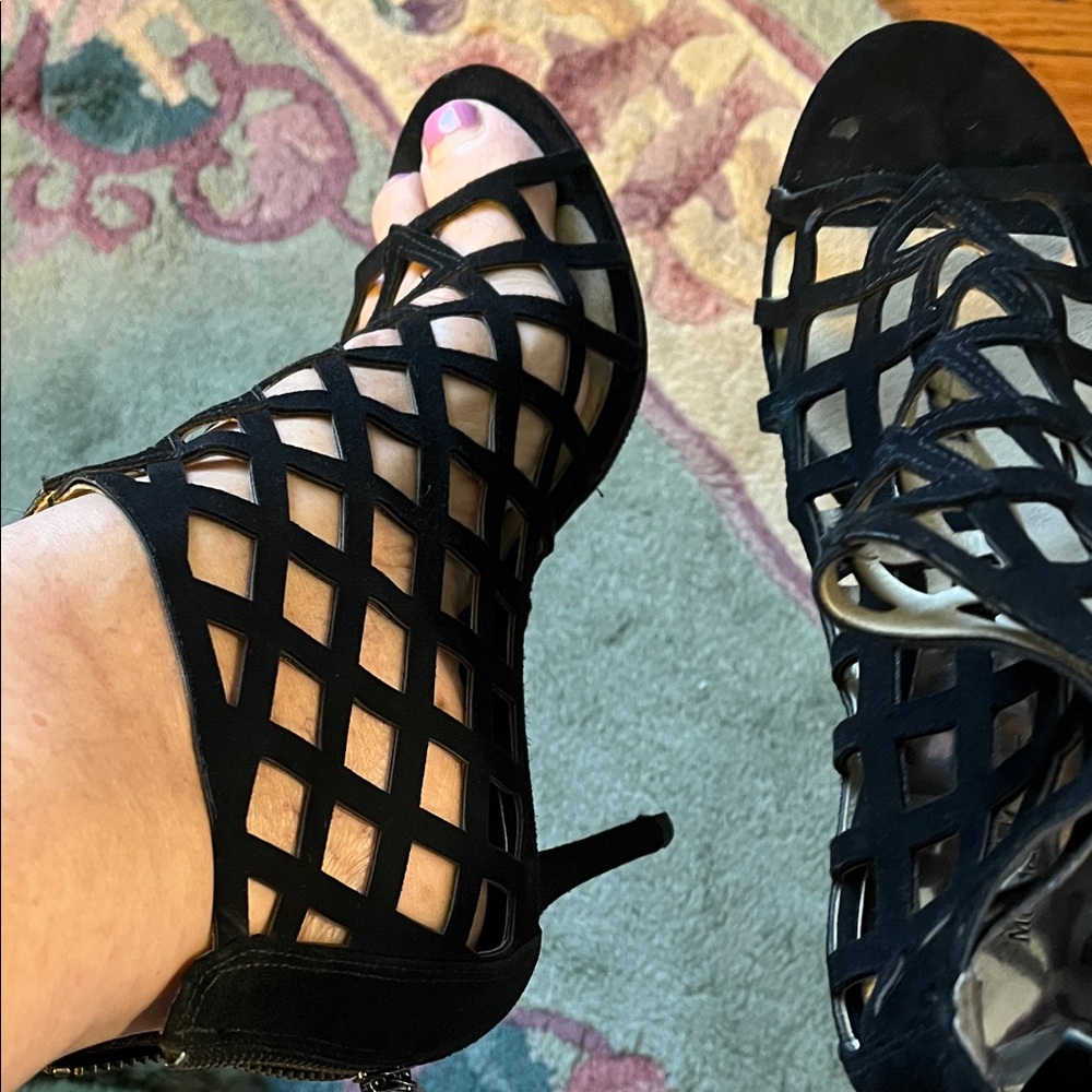 MICHAEL Michael Kors Black Caged Heels